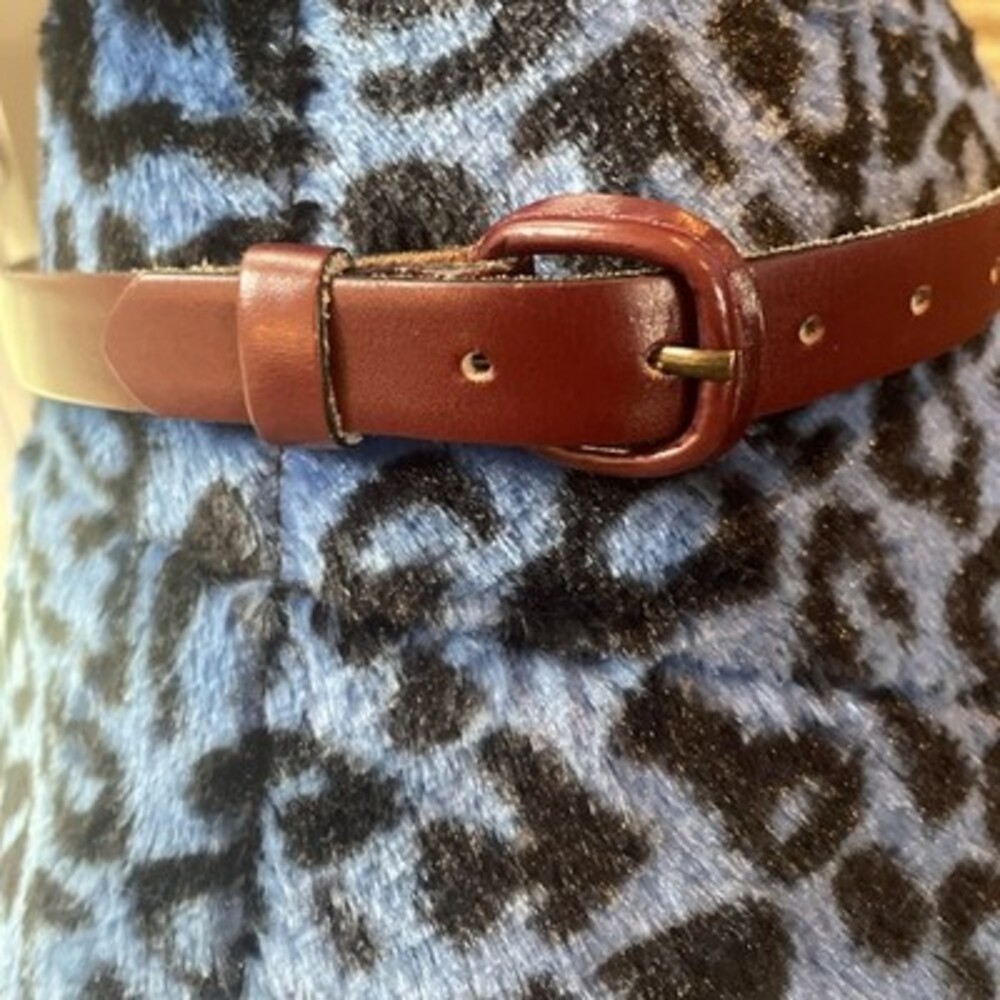 genuine leather brown belt women small